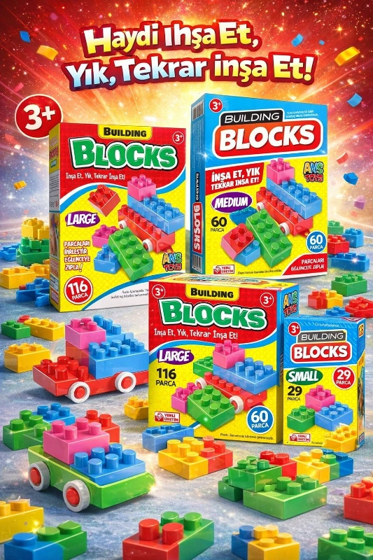ANSTOYS LEGO / 29PARÇA 45₺ * 60 PARÇA 75₺ / 116 PARÇA 150₺